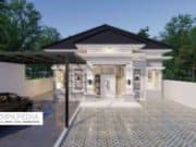 Gambar Rumah Lengkap_Gambar Konsep Rumah Tinggal 1 Lantai Ukuran 15×30 Meter