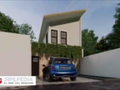 Gambar Rumah Lengkap_Gambar Konsep Rumah Tinggal 2 Lantai Ukuran 6×15 Meter