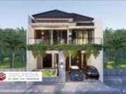 Gambar Rumah Lengkap_Gambar Konsep Rumah Tinggal 2 Lantai Ukuran 10×15 Meter