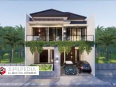 Gambar Rumah Lengkap_Gambar Konsep Rumah Tinggal 2 Lantai Ukuran 10×15 Meter