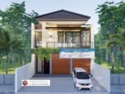 Gambar Rumah Lengkap_Gambar Konsep Rumah Tinggal 2 Lantai Ukuran 8,5 x 13,5 Meter