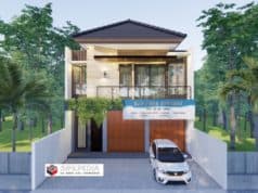 Gambar Rumah Lengkap_Gambar Konsep Rumah Tinggal 2 Lantai Ukuran 8,5 x 13,5 Meter