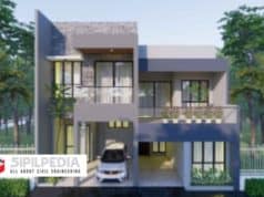 Gambar Rumah Lengkap_Gambar Konsep Rumah Tinggal 2 Lantai Ukuran 10×11,5 Meter