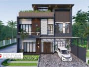 Gambar Rumah Lengkap_Gambar Konsep Rumah Tinggal 2+Rooftop Lantai Ukuran 12,5×16 Meter