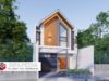 Gambar Rumah Lengkap_Gambar Konsep Rumah Tinggal 2Lantai Ukuran 8×16 Meter