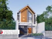 Gambar Rumah Lengkap_Gambar Konsep Rumah Tinggal 2Lantai Ukuran 8×16 Meter