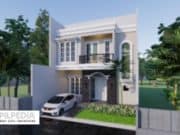 Gambar Rumah Lengkap_Gambar Konsep Rumah Tinggal 3 Lantai Ukuran 9×16 Meter
