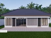 Gambar Rumah Lengkap_RAB dan Gambar Konsep Rumah Tinggal 1 Lantai Ukuran 10,5×10,5 Meter