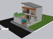 Gambar Rumah Lengkap_RAB dan Gambar Konsep Rumah Tinggal 2 Lantai Ukuran 8×10 Meter