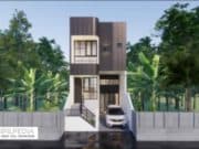 Gambar Rumah Lengkap_Gambar Konsep Rumah Tinggal 3 Lantai Ukuran 5×15 Meter