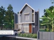 Gambar Rumah Lengkap_Gambar Konsep Rumah Tinggal 2 Lantai Ukuran 8×15 Meter