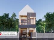 Gambar Rumah Lengkap_ RAB dan Gambar Konsep Rumah Tinggal 2 Lantai + Roftop Ukuran 6×14 Meter