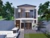 Gambar Rumah Lengkap_Gambar Konsep Rumah Tinggal 2 Lantai Ukuran 8×35 Meter
