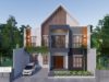 Gambar Rumah Lengkap_Gambar Konsep Rumah Tinggal 2 Lantai Ukuran 13×15 Meter