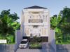 Gambar Rumah Lengkap_Gambar Konsep Rumah Tinggal 2 Lantai Ukuran 8×20 Meter