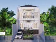 Gambar Rumah Lengkap_Gambar Konsep Rumah Tinggal 2 Lantai Ukuran 8×20 Meter