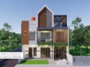 Gambar Rumah Lengkap_RAB dan Gambar Konsep Rumah Tinggal 2 Lantai + Rooftop Ukuran 10×9,6 Meter