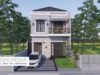 Gambar Rumah Lengkap_Gambar Konsep Rumah Tinggal 2 Lantai Ukuran 7,5×12 Meter
