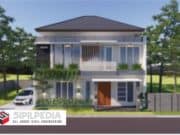 Gambar Rumah Lengkap_Gambar Konsep Rumah Tinggal 2 Lantai Ukuran 11×12 Meter