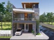 Gambar Rumah Lengkap_RAB dan Gambar Konsep Rumah Tinggal 2 Lantai + Rooftop Ukuran 8×12 Meter