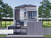 Gambar Rumah Lengkap_Gambar Konsep Rumah Tinggal 2 Lantai Ukuran 8×16,5 Meter