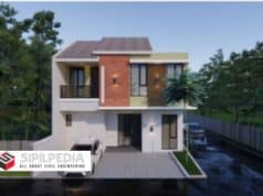 Gambar Rumah Lengkap_RAB dan Gambar Konsep Rumah Tinggal 2 Lantai Ukuran 9×12 Meter