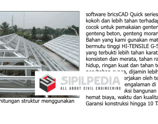 Design dan Perhitungan Struktur Menggunakan Software BricsCAD Quick Series