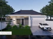Gambar Rumah Lengkap_Gambar Konsep Rumah Tinggal 2 Lantai Ukuran 14×28 Meter