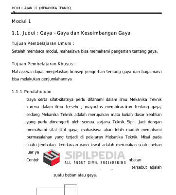 Modul Mekanika Teknik