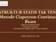 Struktur Statis Tak Tentu – Metode Clapeyron – Continuous Beam