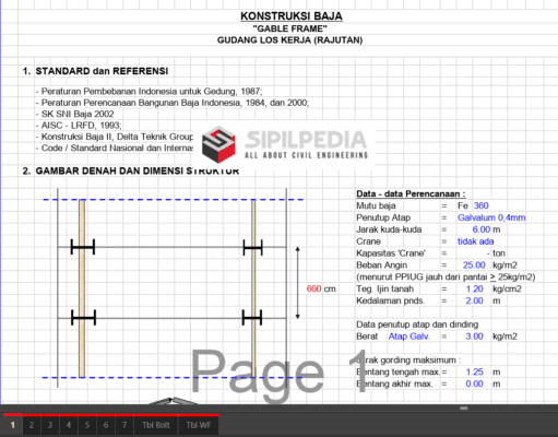 STRUKTUR GABLE FRAME BAJA