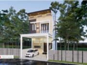 Gambar Rumah Lengkap_RAB dan Gambar Konsep Rumah Tinggal 2 Lantai Ukuran 5,6×17,5 Meter