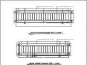 Gambar DED (Detail Engineering Design)_Gambar DED Pembangunan Pagar Sekolah