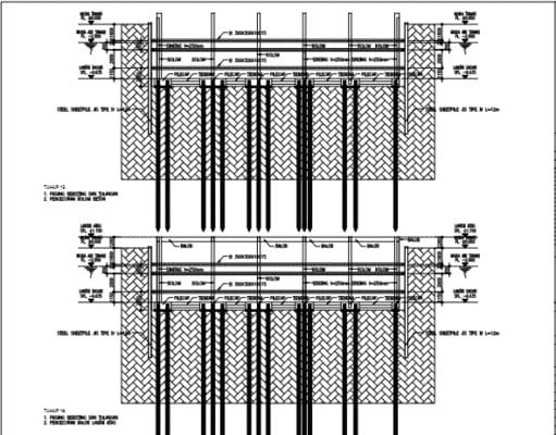 Gambar DED (Detail Engineering Design)_Gambar Struktur Pembangunan Instalasi Reservoir dan Pompa Tekan Rorotan