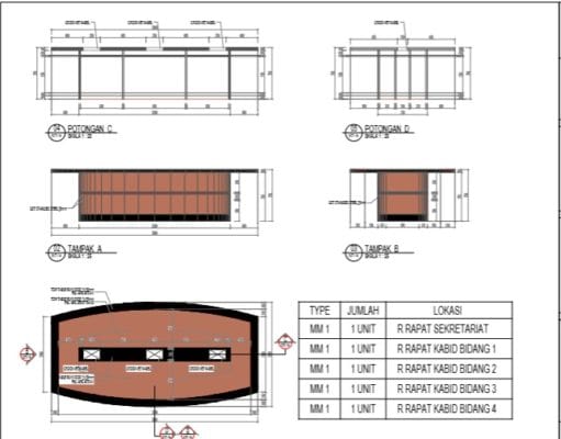 Gambar DED (Detail Engineering Design)_Gambar DED Interior Gedung Kantor