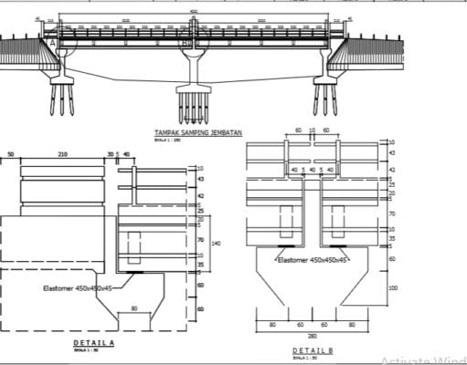 Gambar DED (Detail Engineering Design)_Gambar Rencana Pembangunan Jembatan Saluan (Lanjutan)