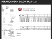 Perhitungan Preliminary Design Gedung Struktur Baja