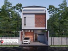 Gambar Rumah Lengkap_RAB dan Gambar Konsep Rumah Tinggal 2 Lantai Ukuran 6×14 Meter