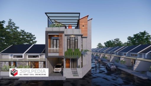 Gambar Rumah Lengkap_Gambar Konsep Rumah Tinggal 3 Lantai Ukuran 10×10,5 Meter