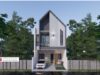Gambar Rumah Lengkap_Gambar Konsep Rumah Tinggal 2 Lantai Ukuran 6×14 Meter