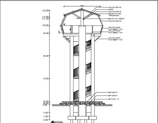 Gambar DED (Detail Engineering Design)_Gambar DED Menara Pandang Objek Wisata Curug