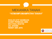 MEKANIKA TANAH – KEMAMPUMAMPATAN TANAH
