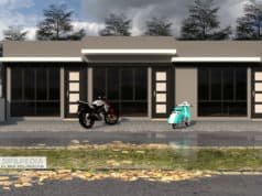 Gambar Rumah Lengkap_Gambar Konsep Rumah Toko 1 Lantai Ukuran 6×13 Meter