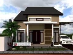 Gambar Rumah Lengkap_Gambar Konsep Rumah Tinggal 1 Lantai Ukuran 11×19 Meter