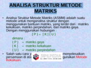 ANALISA STRUKTUR METODE MATRIKS