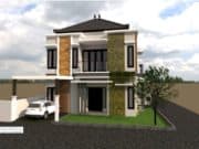 Gambar Rumah Lengkap_Gambar Konsep Rumah Tinggal 2 Lantai Ukuran 7,5×10 Meter