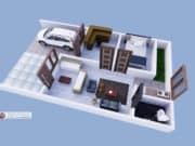 Gambar Rumah Lengkap_Gambar Konsep Rumah Tinggal 1 Lantai Ukuran 6×10 Meter