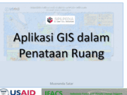 Aplikasi GIS dalam Penataan Ruang
