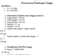 Perhitungan Pembesian Tangga