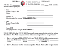 Contoh Berita Acara Serah Terima Pekerjaan